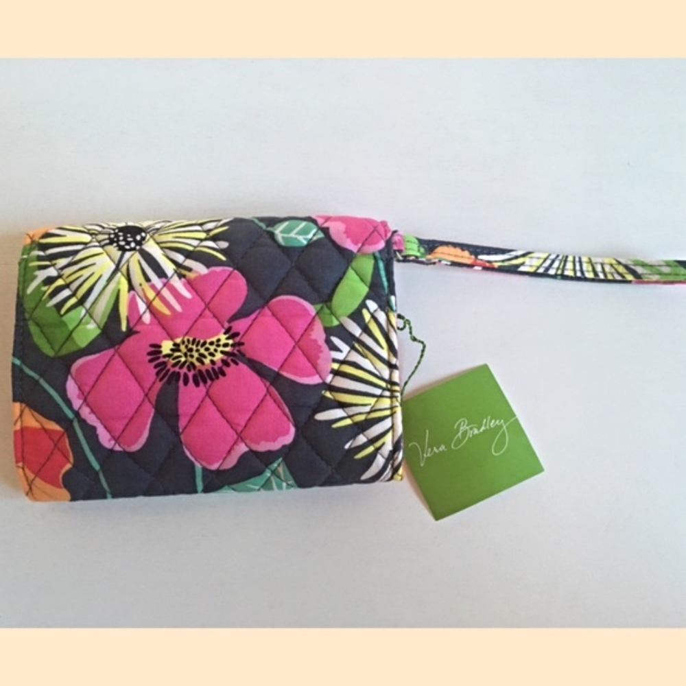 🆑 Vera Bradley Wristlet Wallet Jazzy Blooms - Picture 3 of 4