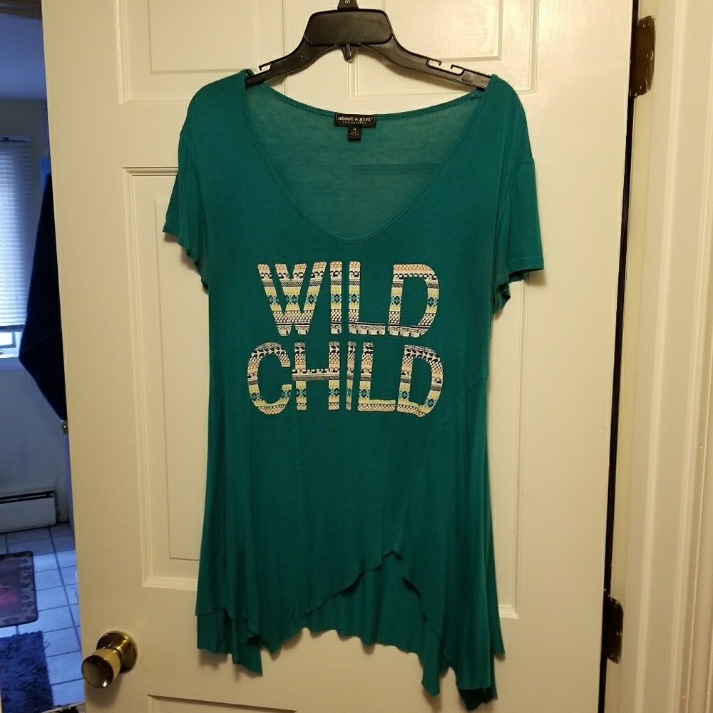 Green wild child shirt