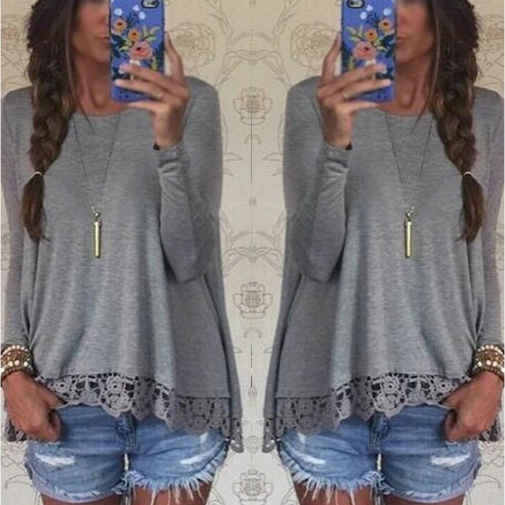 Crochet gray top