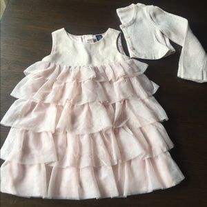 GAP dress and cropped cardigan 3t