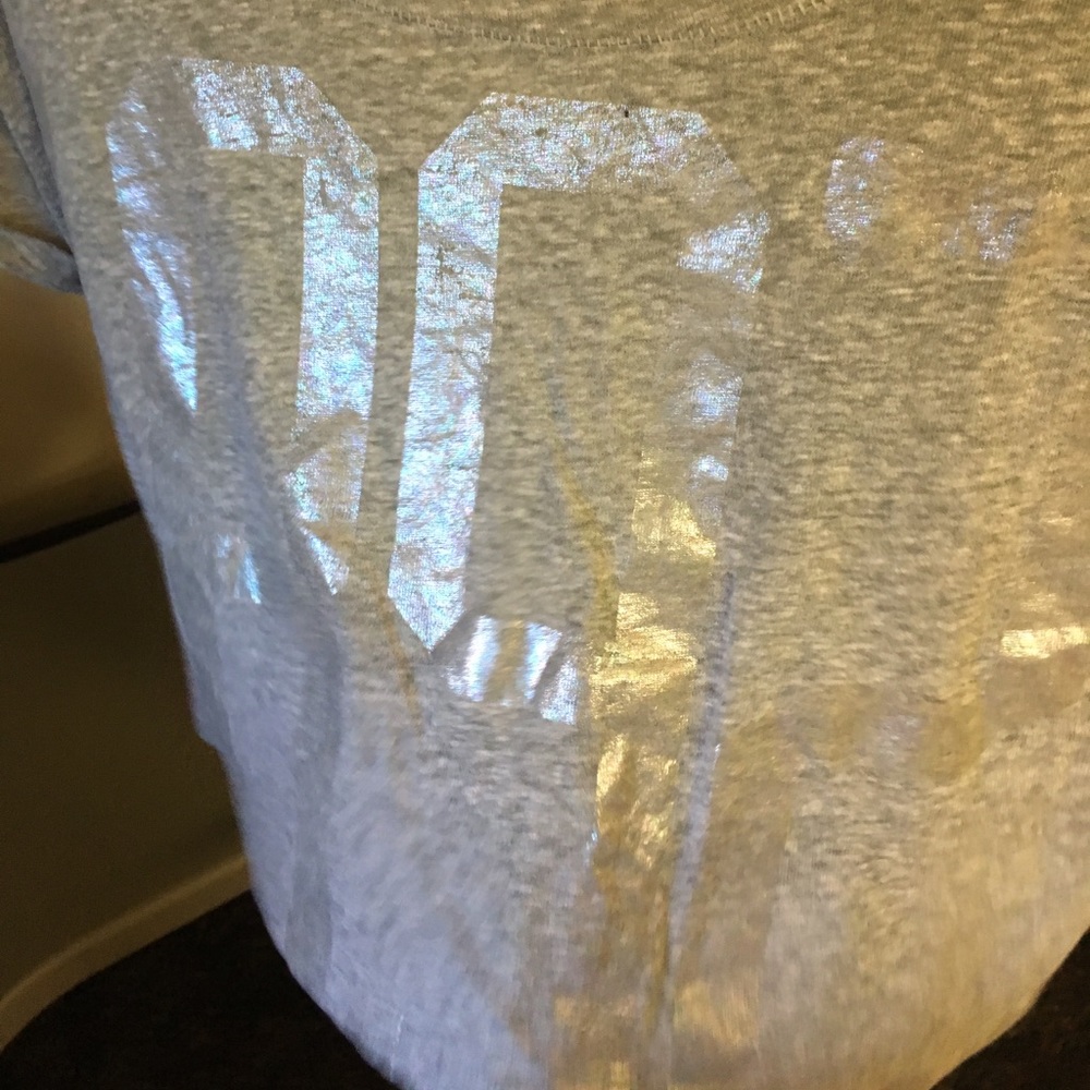 Holographic Grey Crop Top