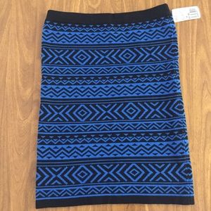 Forever 21 Royal Blue and Black Bodycon Skirt
