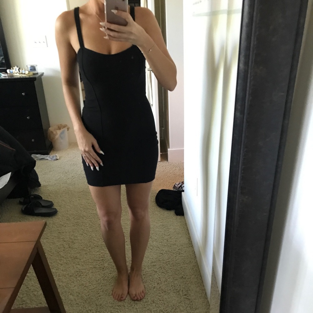 Black mini dress