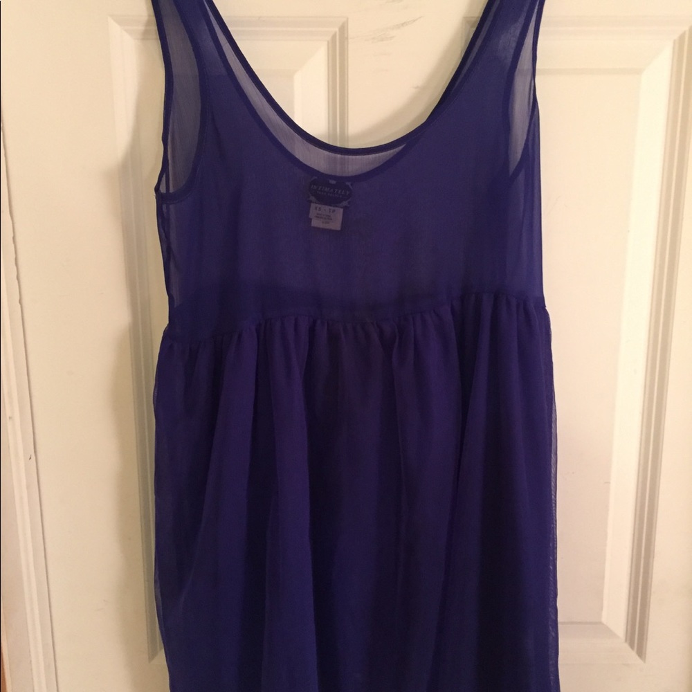 Free People Blue Sheer Mini Dress