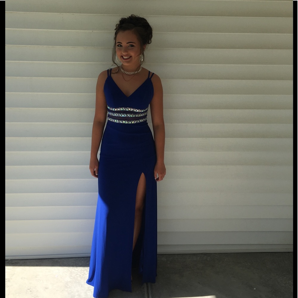 Royal blue prom dress