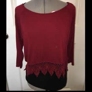 3/4 sleeve crop top