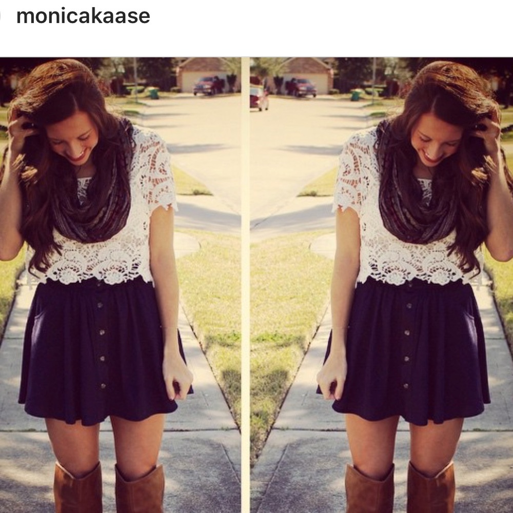 Navy skirt
