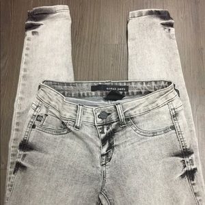 Grey black super skinny jeans