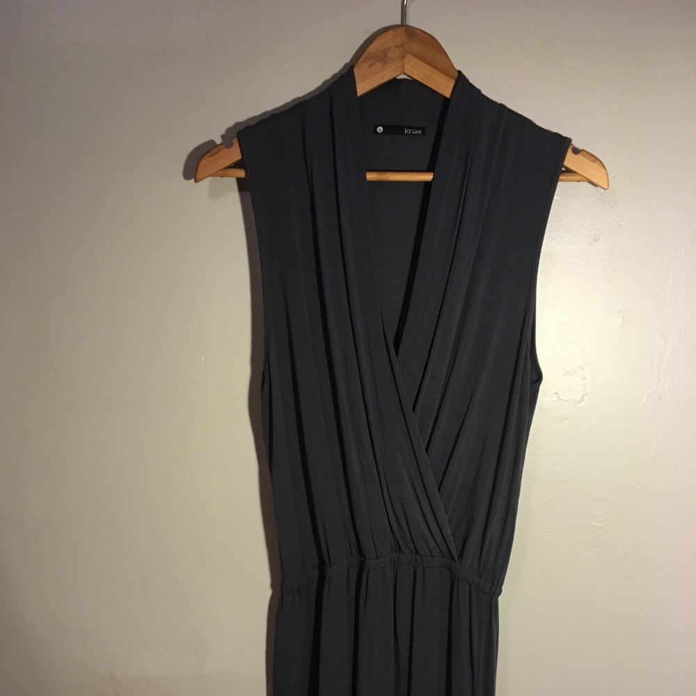 Micro modal drape dress. Size small. Graphite.