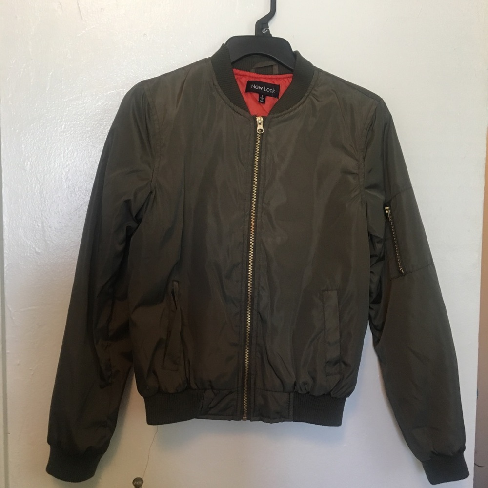 Olive green bomber jacket