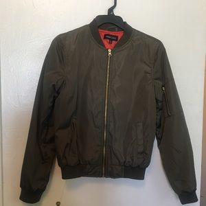 Olive green bomber jacket