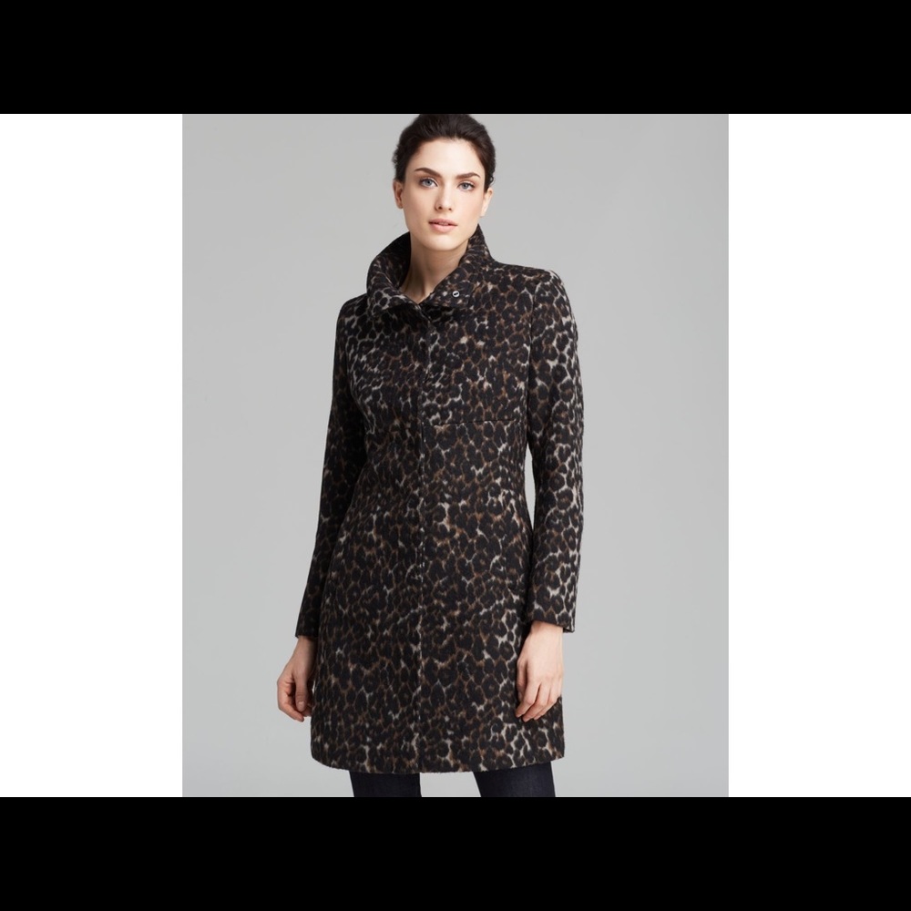 NWT Via Spiga Leopard Coat