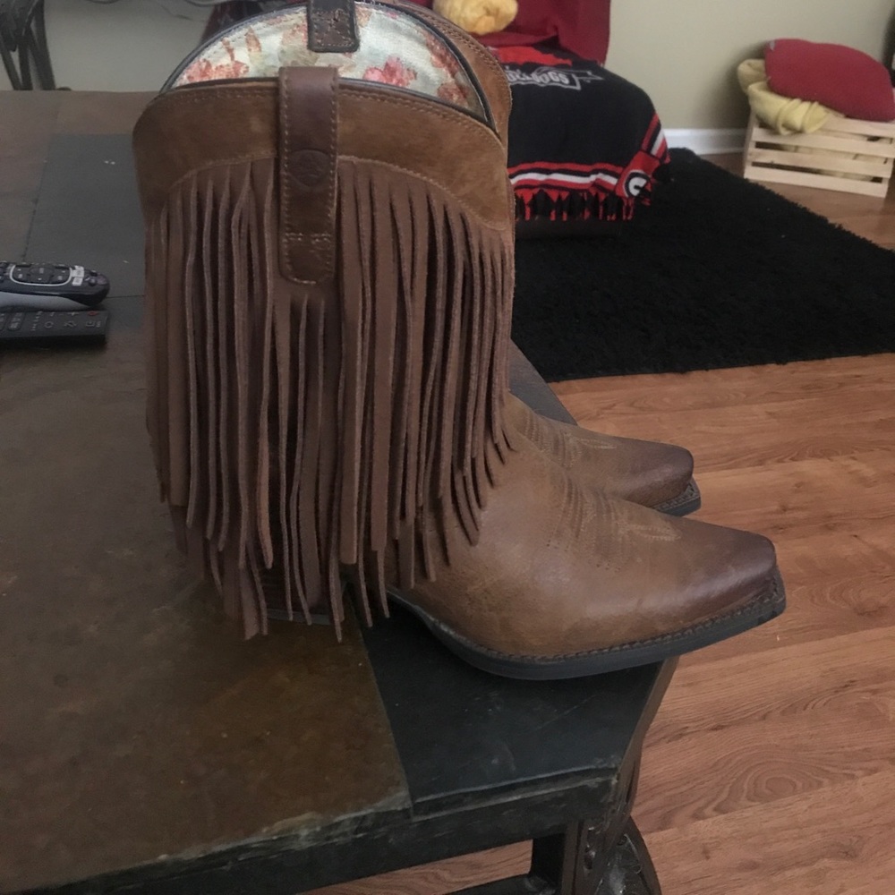 Ariat tassel ankle boots