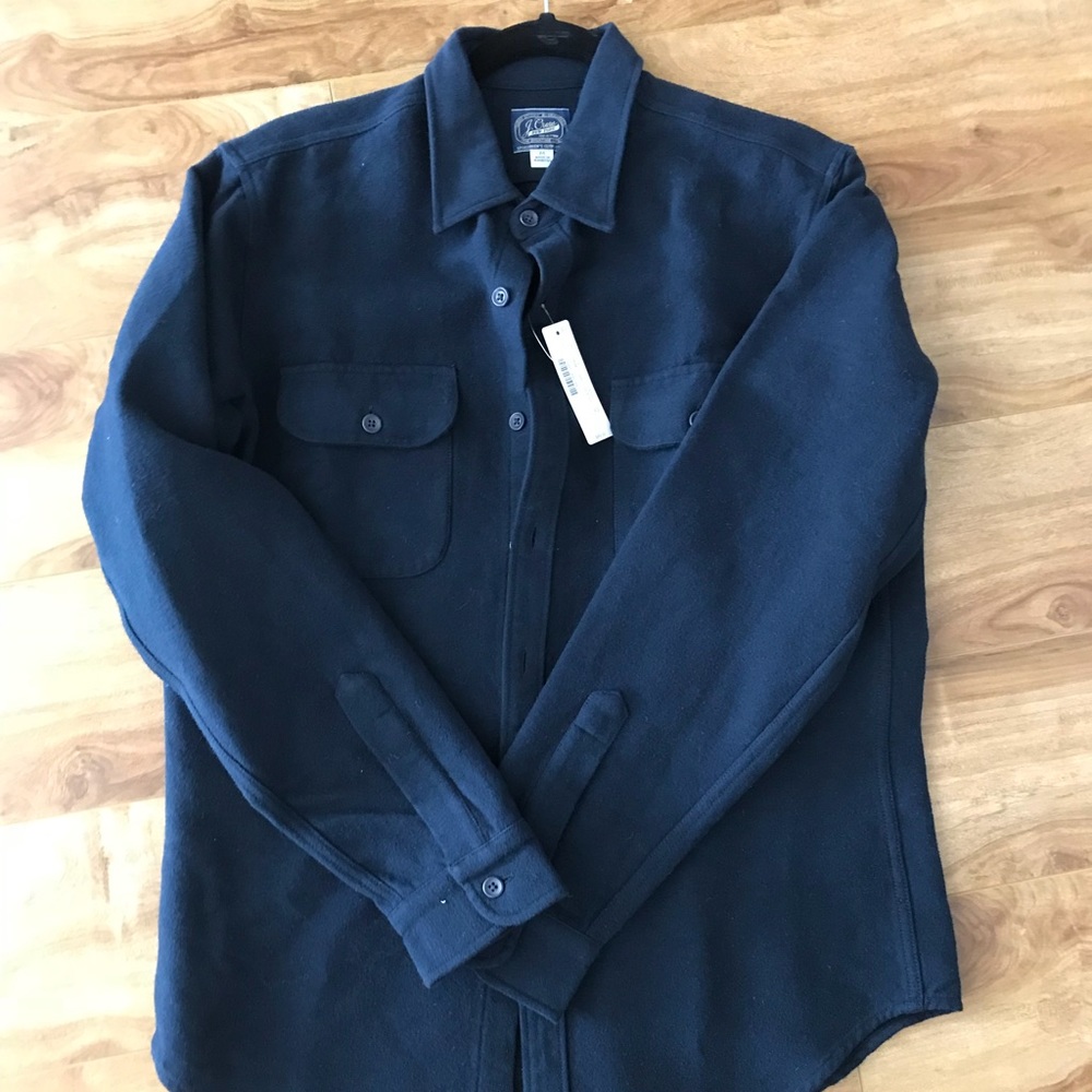 JCREW heavy weight navy button up