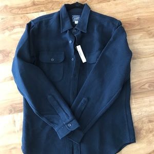 JCREW heavy weight navy button up