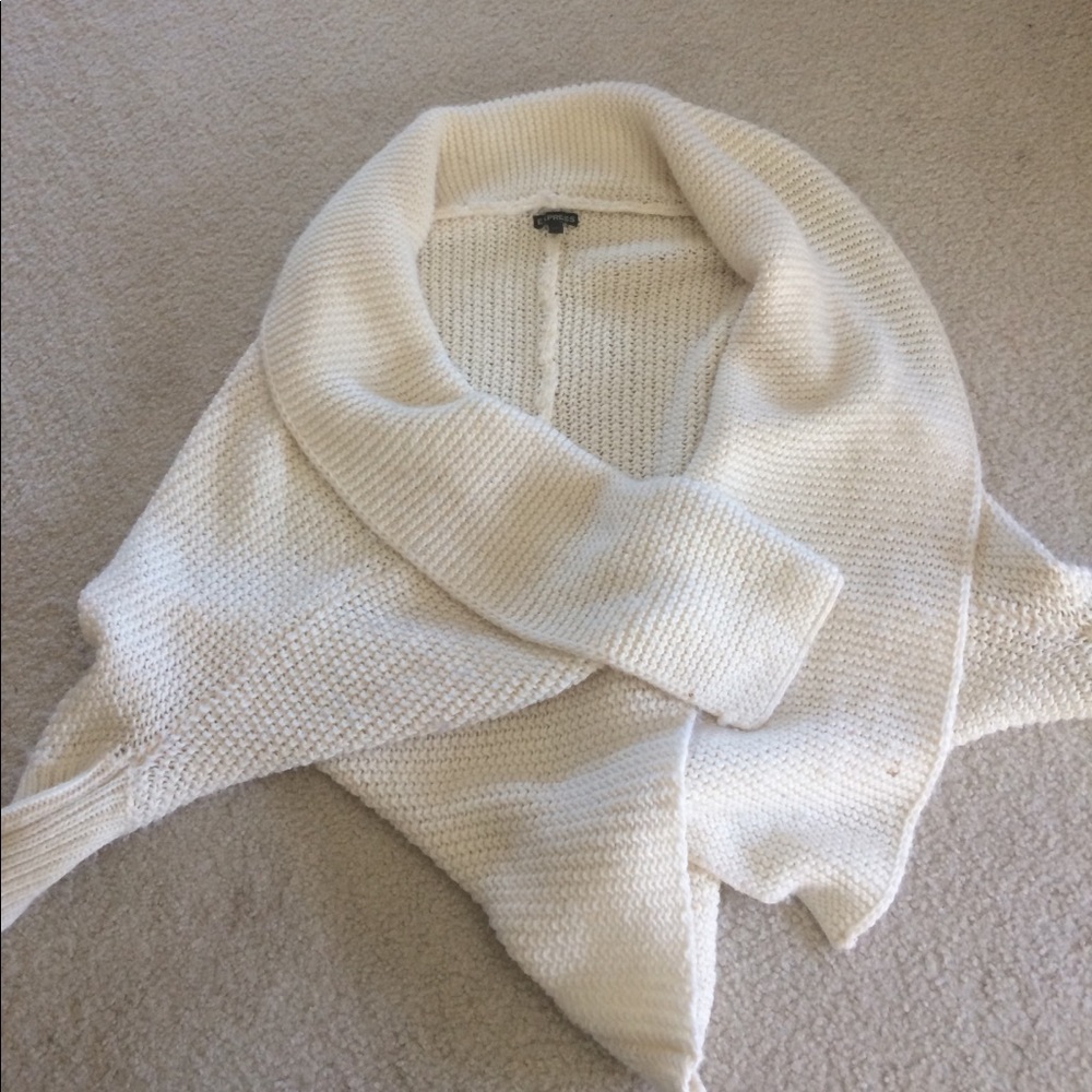 Express cream cocoon cardigan