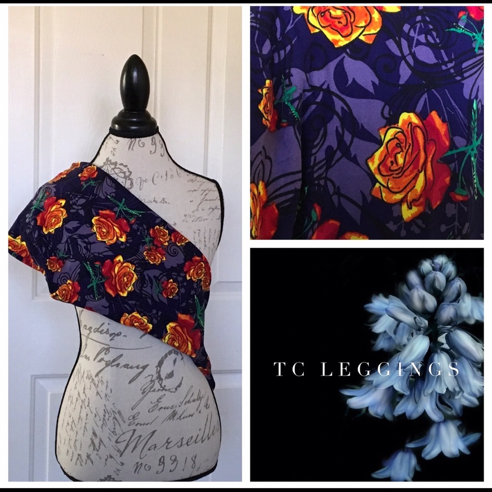 LuLaRoe TC Leggings (Roses) - NWT