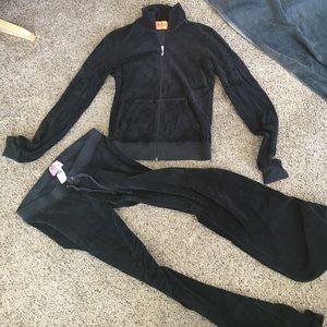 Black velour jumpsuit