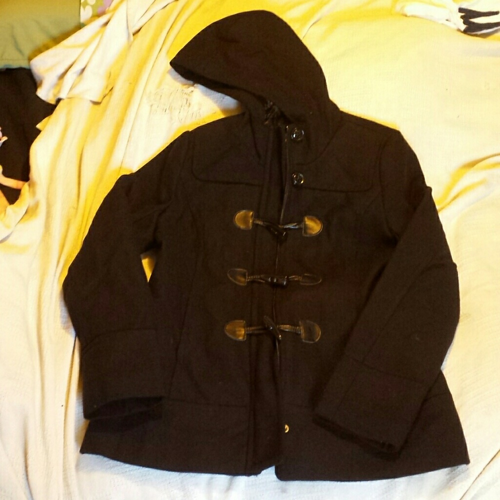 Small fashionable black dressy coat