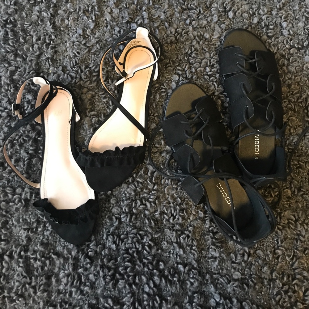 H&M Black Sandal Bundle