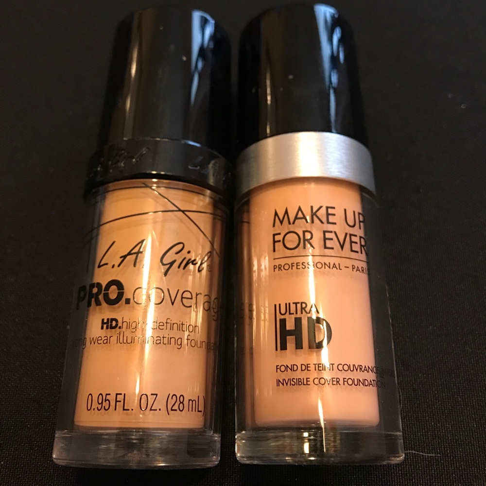Make up forever HD and LA girl Pro foundations