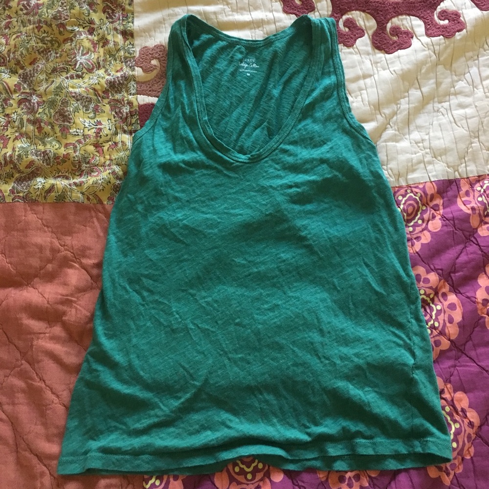 J.Crew Green Vintage Cotton Green Tank