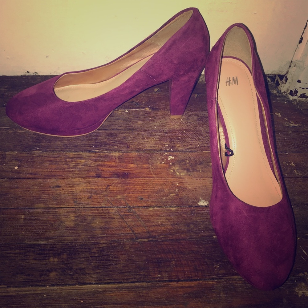 Barely Worn, Suede, Magenta H&M Pumps
