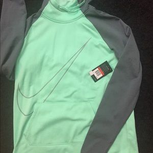 Turquoise/Mint Green & Gray Nike DriFit Hoodie