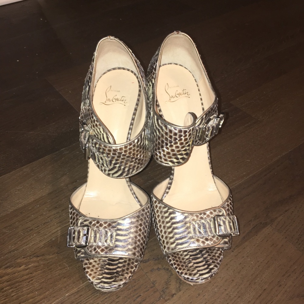 Christian Louboutin Snakeskin Sandals