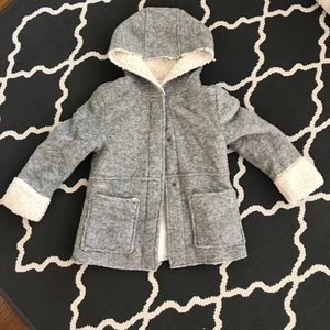 Peek Winter fuzzy coat. 4/5T