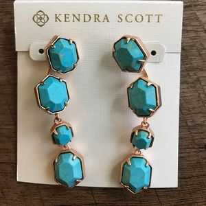 Kendra Scott Ruthie Turquoise Convertible Earrings