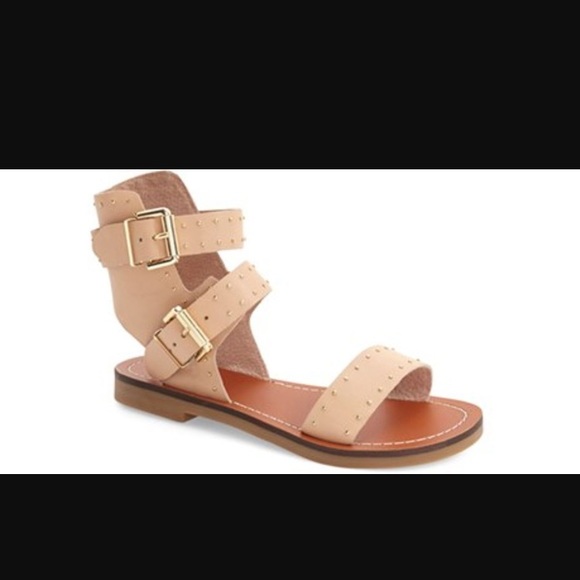 Top shop real leather studded sandals - Picture 1 of 3