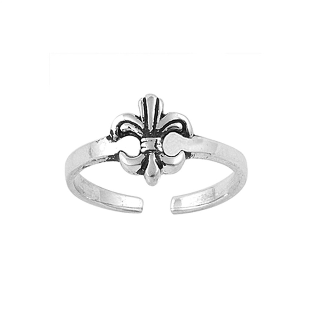 Fleur de lis toe ring