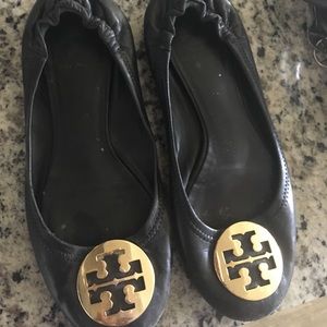 Designer leather ballet flats