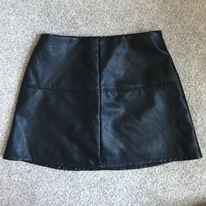Black Leather Skirt