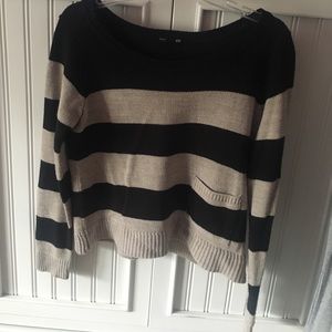Striped cropped sweater