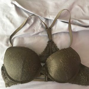 Olive green push up bra