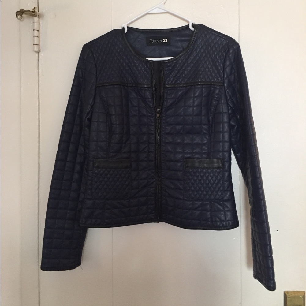 Forever21 Faux Leather Quilted Jacket