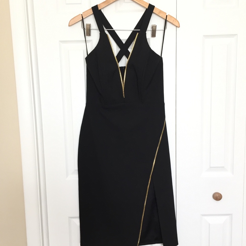 Michelle Mason Plunge Zipper Dress - Picture 4 of 8