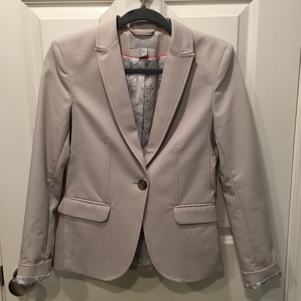 H&M silver label suit blazer jacket