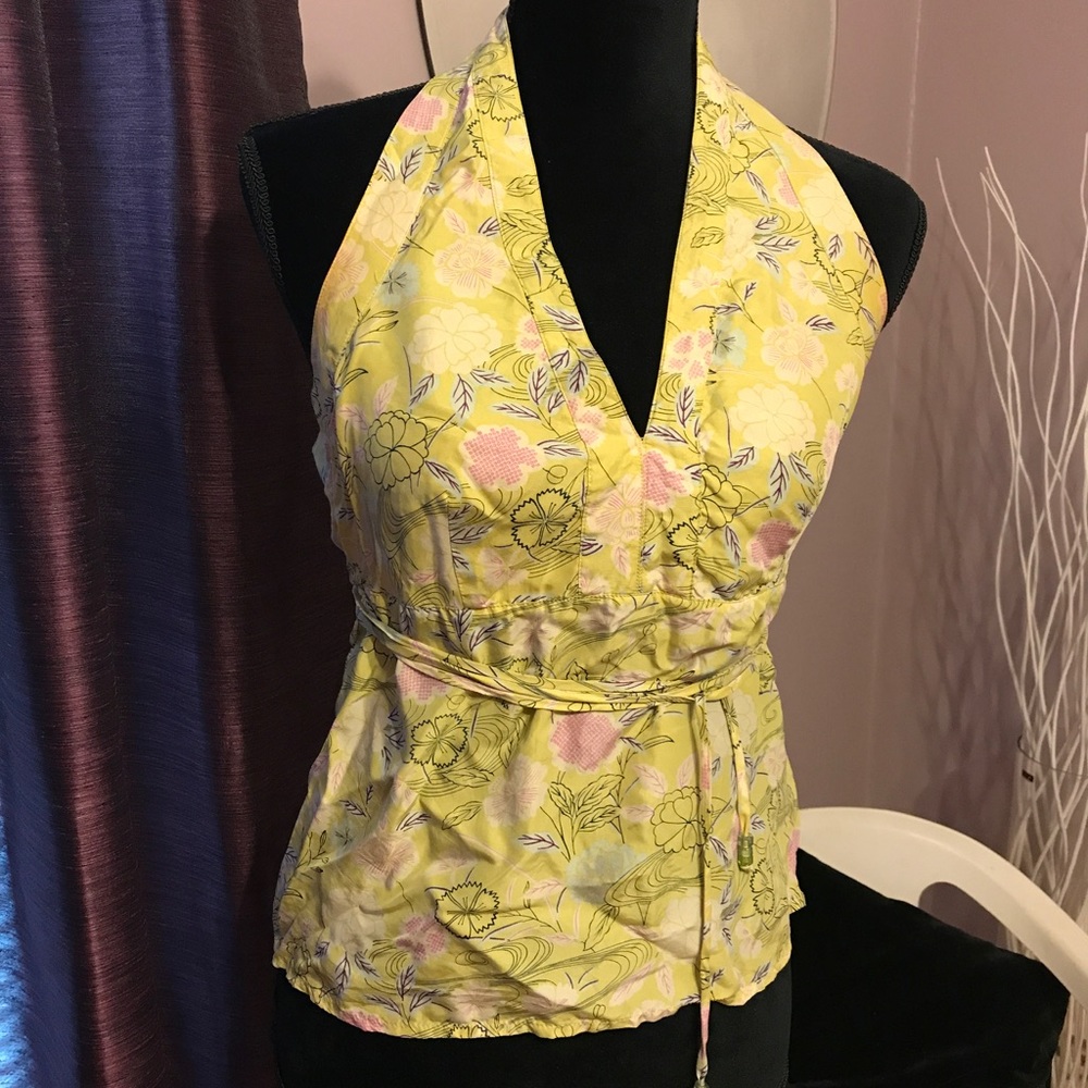 Pretty silk halter top