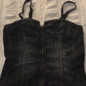 Denim dark tank top so cute! Size XL Never worn