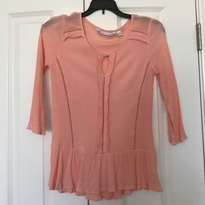 LC Conrad coral peplum Top