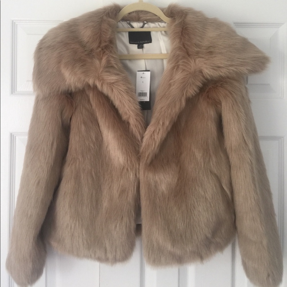 Banana Republic faux fur coat