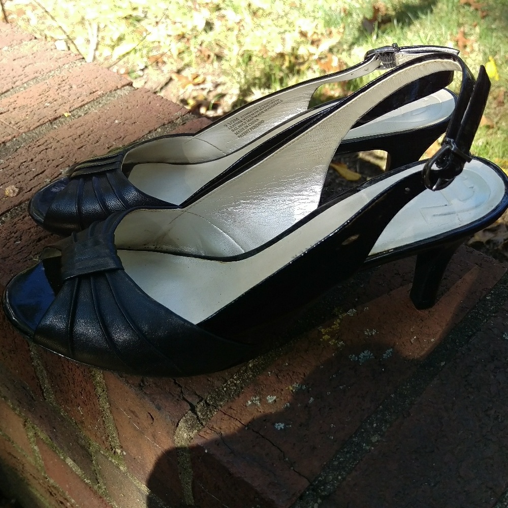 Etienne aigner sling back peep heel