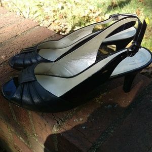 Etienne aigner sling back peep heel