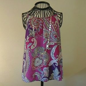 SALE Razor Back Paisley Top