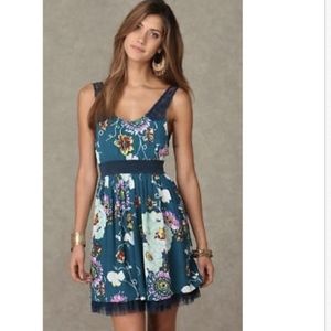 Free People Lace Strap Floral Dress  Size 8