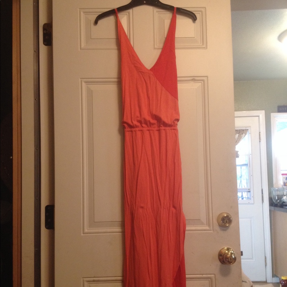 Orange and Peach Maxi Dress