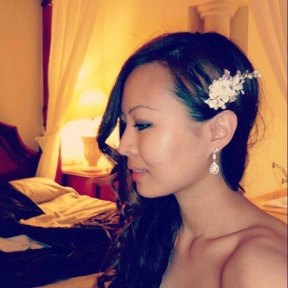 Bridal earring and hair pin